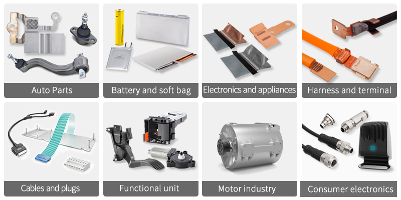 In what fields can ultrasonic metal welding machines be applied?